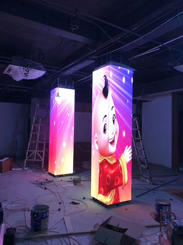 非物质文化遗产展馆柱形P2.5LED异形屏